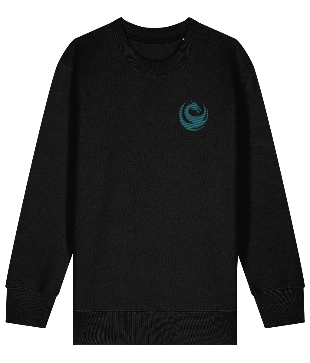 Black Ninja Basic Sweatshirt from Aleistermoon Ninja Shop - 100% Organic Cotton, Ultimate Comfort and Style for Aspiring Ninjas