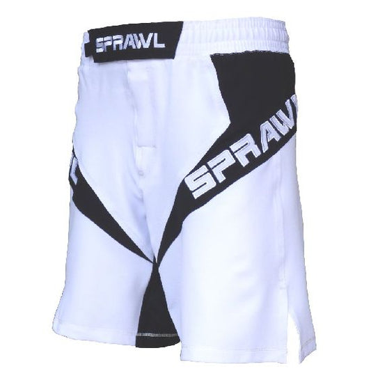 Sprawl Fusion 3 Series Fight Shorts - White/Black