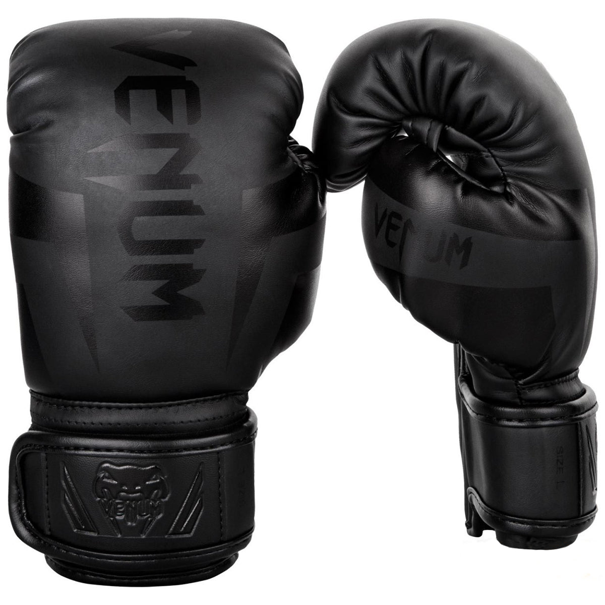 Venums Kids Elite Black Boxing Gloves