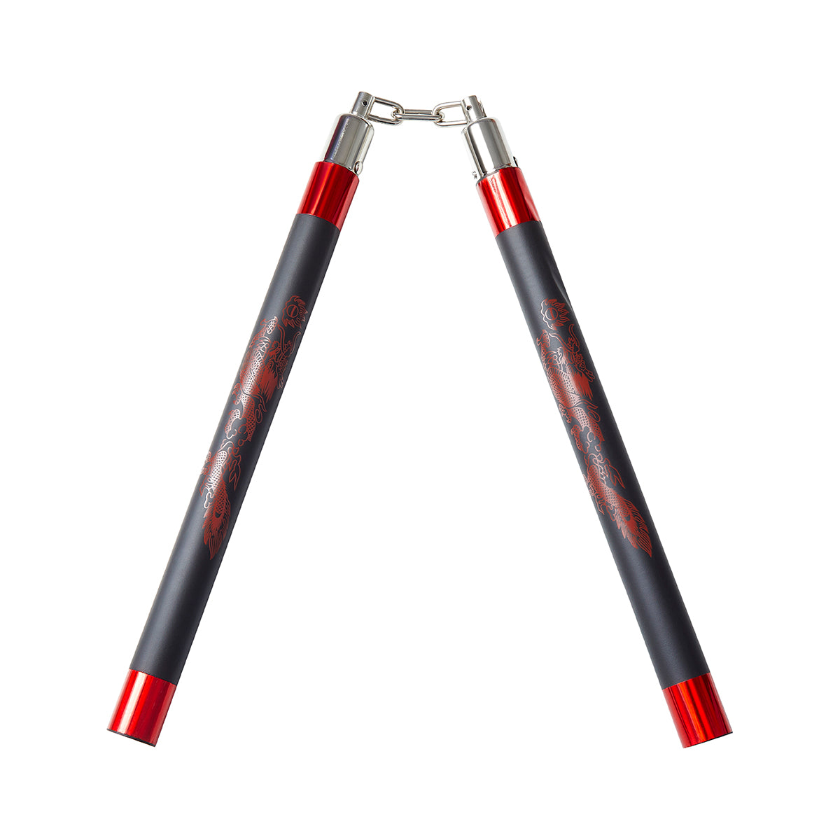 Deluxe Foam Speed Nunchucks With Chain - Black/Red - 11"