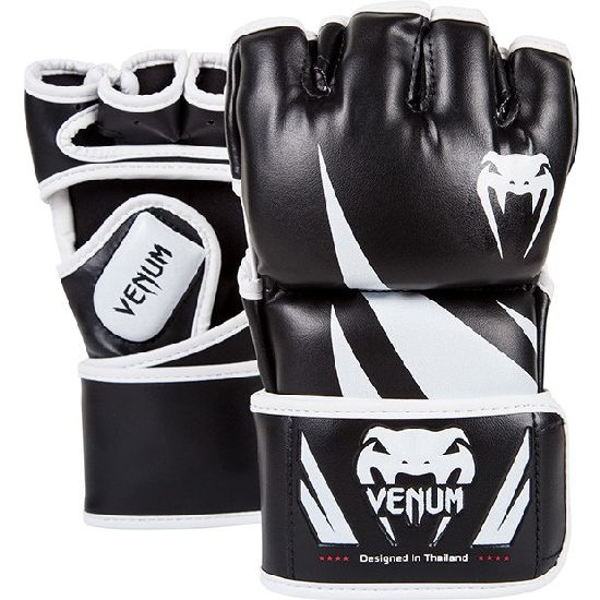 Venum MMA Black/White Challenger Fight Gloves - 4oz