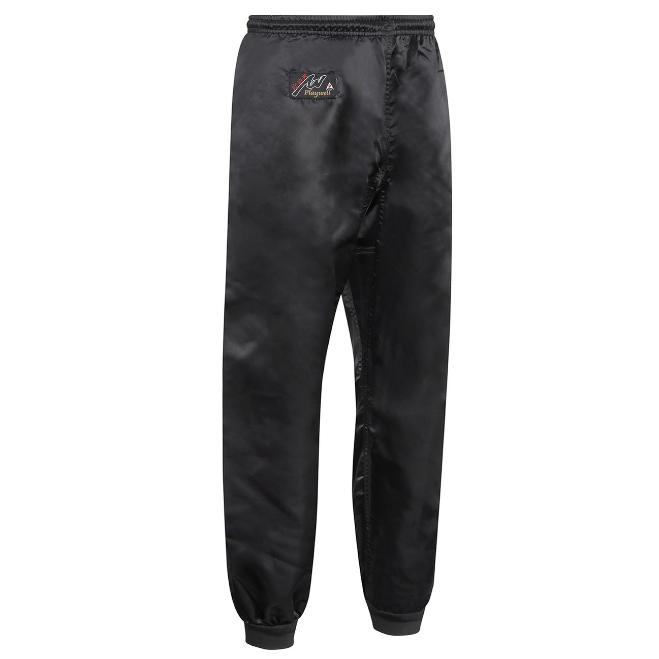 Kung Fu Trousers: Black Satin